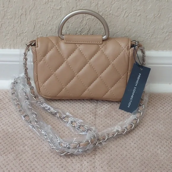 French Connection Latte Quilted Mini Bag - Picture 2 of 8